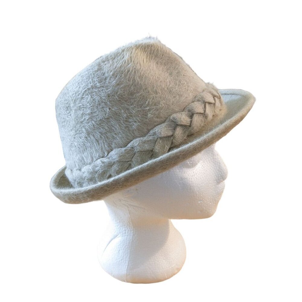 Vintage Lee Ambassador Fur Felt Hat Beaver Finish Fedora Size 7 1/8 Cream Ivory